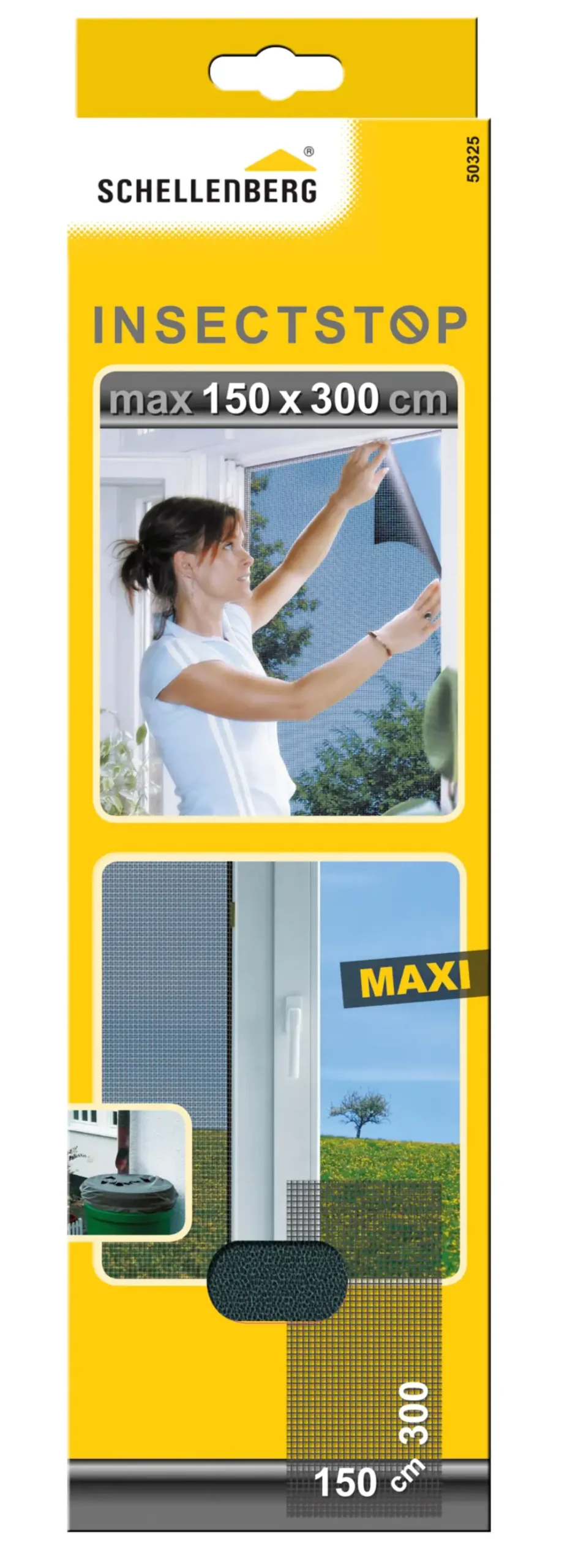 Schellenberg Fliegengitter MAXI 150 x 300 cm anthrazit kürzbar