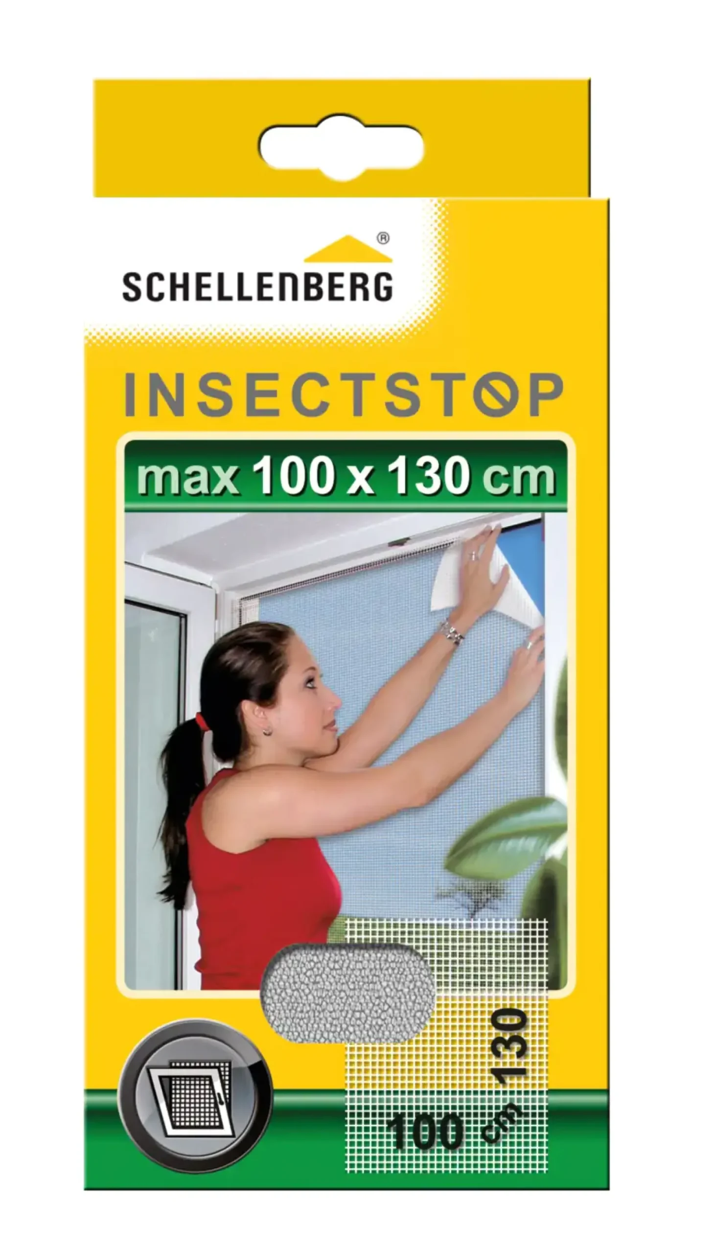 Schellenberg Fliegengitter Minirolle 100 x 130 cm weiß kürzbar