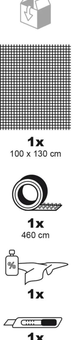 Schellenberg Fliegengitter Minirolle 100 x 130 cm weiß kürzbar