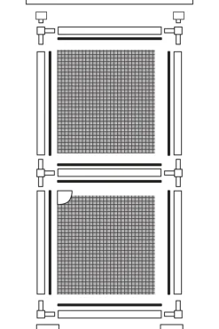 Schellenberg Fliegenschutz Schiebetür 120 x 240 cm anthrazit/weiß kürzbar