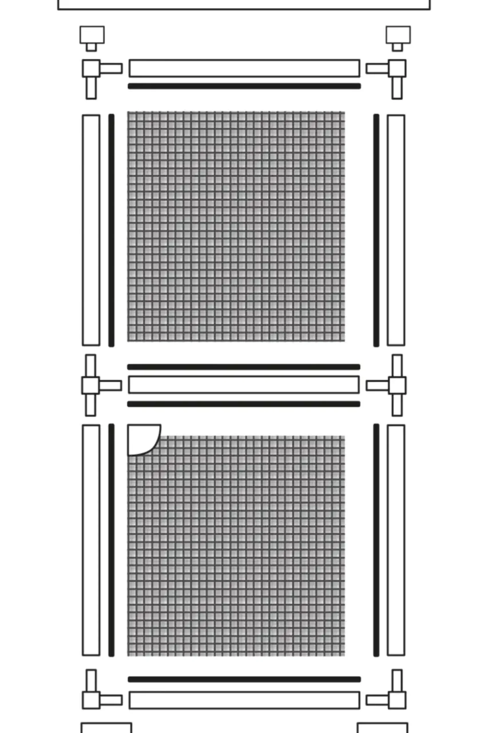 Schellenberg Fliegenschutz Schiebetür 120 x 240 cm anthrazit/weiß kürzbar