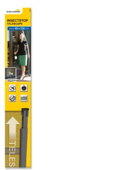 Schellenberg Fliegenschutz-Teleskopvorhang 95 x 220 cm anthrazit/anthrazit kürzbar