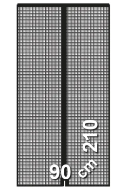 Schellenberg Fliegenschutz-Magnetvorhang 90 x 210 cm anthrazit kürzbar