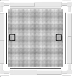Schellenberg Fliegenschutz-Fenster TELESCOPE 80 x 85 - 140 x 150 cm anthrazit/weiß