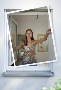 Schellenberg Fliegenschutz-Fenster PREMIUM 100 x 120 cm anthrazit/weiß kürzbar
