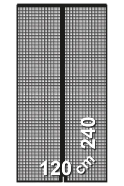 Schellenberg Fliegenschutz-Magnetvorhang 120 x 240 cm anthrazit kürzbar
