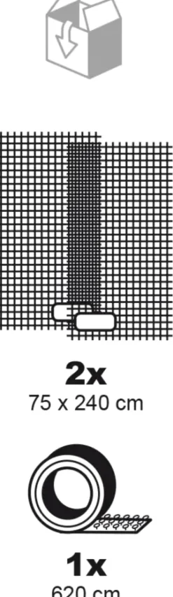 Schellenberg Fliegenschutz-Lamellenvorhang 140 x 240 cm anthrazit kürzbar