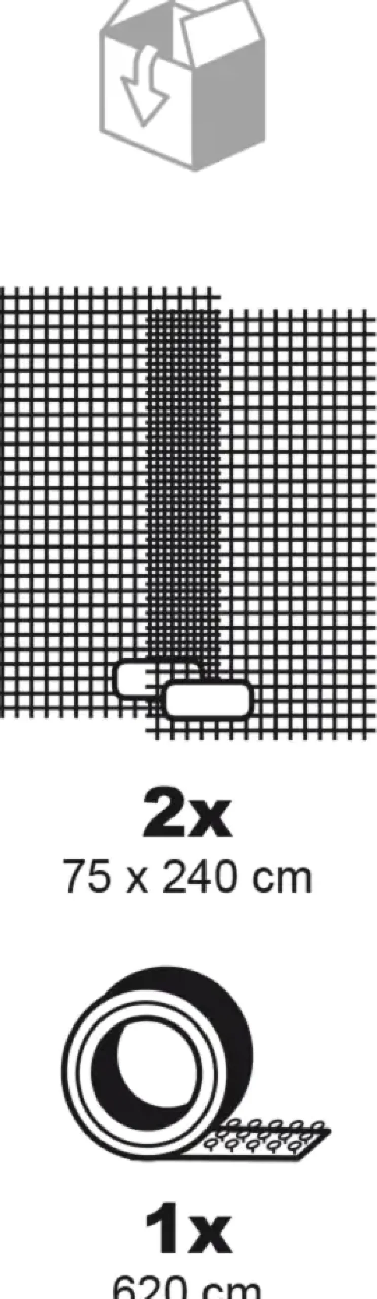 Schellenberg Fliegenschutz-Lamellenvorhang 140 x 240 cm anthrazit kürzbar