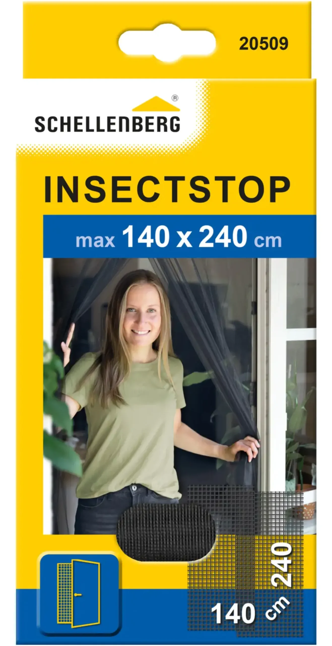 Schellenberg Fliegenschutz-Lamellenvorhang 140 x 240 cm anthrazit kürzbar
