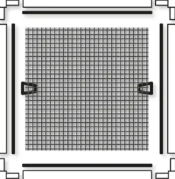 Schellenberg Fliegenschutz-Fenster PLUS 130 x150 cm anthrazit/anthrazit kürzbar