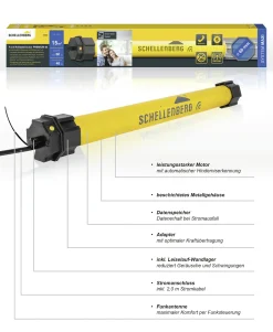 Schellenberg Funk-Rolladenmotor Premium 40 Nm Maxi für 60 mm Achtkantwelle