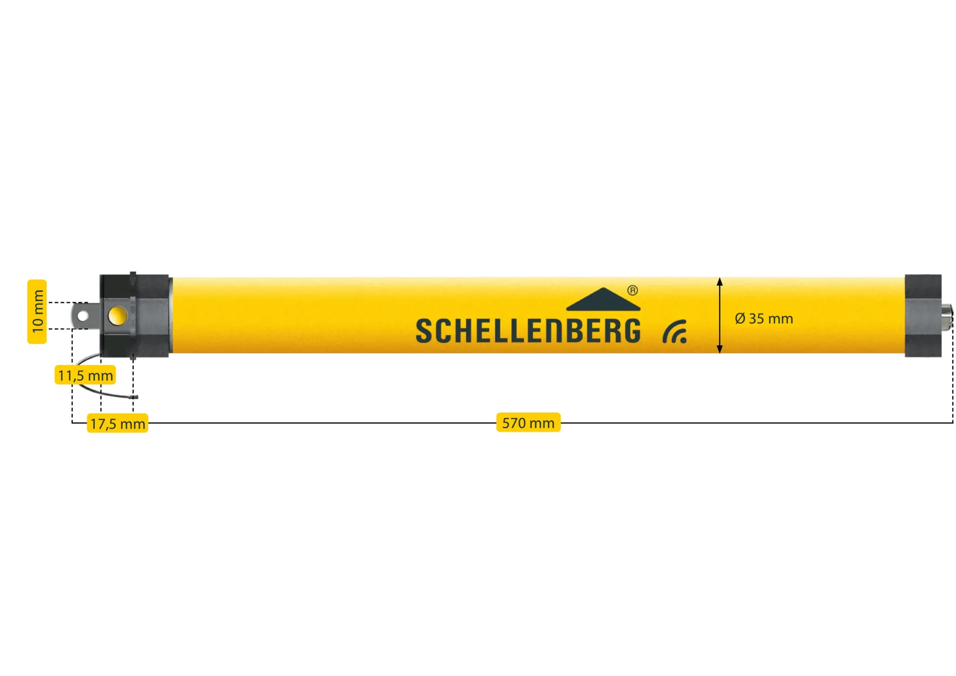 Schellenberg Funk-Rollladenmotor Mini Premium 10 Nm für 40 mm Achtkantwelle