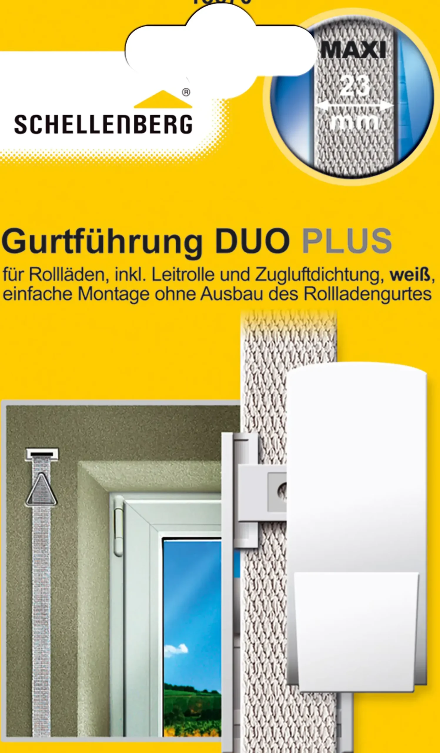 Schellenberg Gurtführung Duo Plus System Maxi weiß für schwere Rollläden
