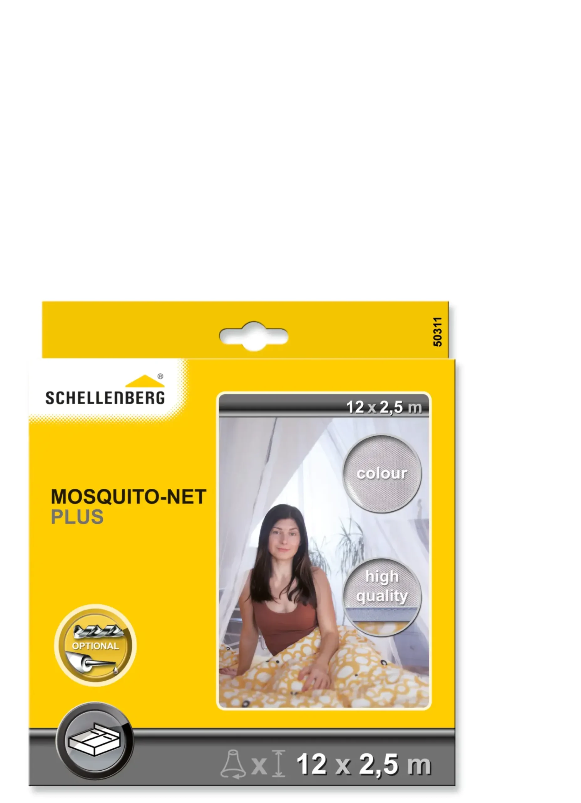 Schellenberg Moskitonetz PLUS 2.5 x 12 m weiß