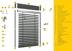 Schellenberg Raffstore Express, anthrazit 160 x 260 cm, Blende 30 cm