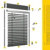 Schellenberg Raffstore Express, anthrazit 240 x 180 cm, Blende 25 cm