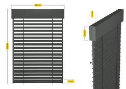 Schellenberg Raffstore Express, anthrazit 140 x 200 cm, Blende 30 cm