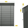 Schellenberg Raffstore Express, anthrazit 210 x 240 cm, Blende 30 cm