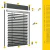 Schellenberg Raffstore Express, anthrazit 200 x 160 cm, Blende 25 cm