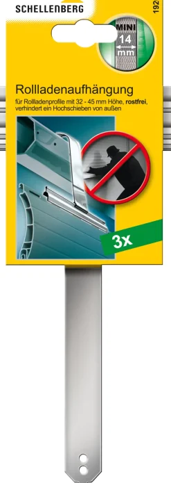 Schellenberg Rollladenaufhängung für System Mini silber