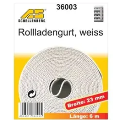 Schellenberg Rollladengurt weiß Breite 23 mm - Länge 6 m