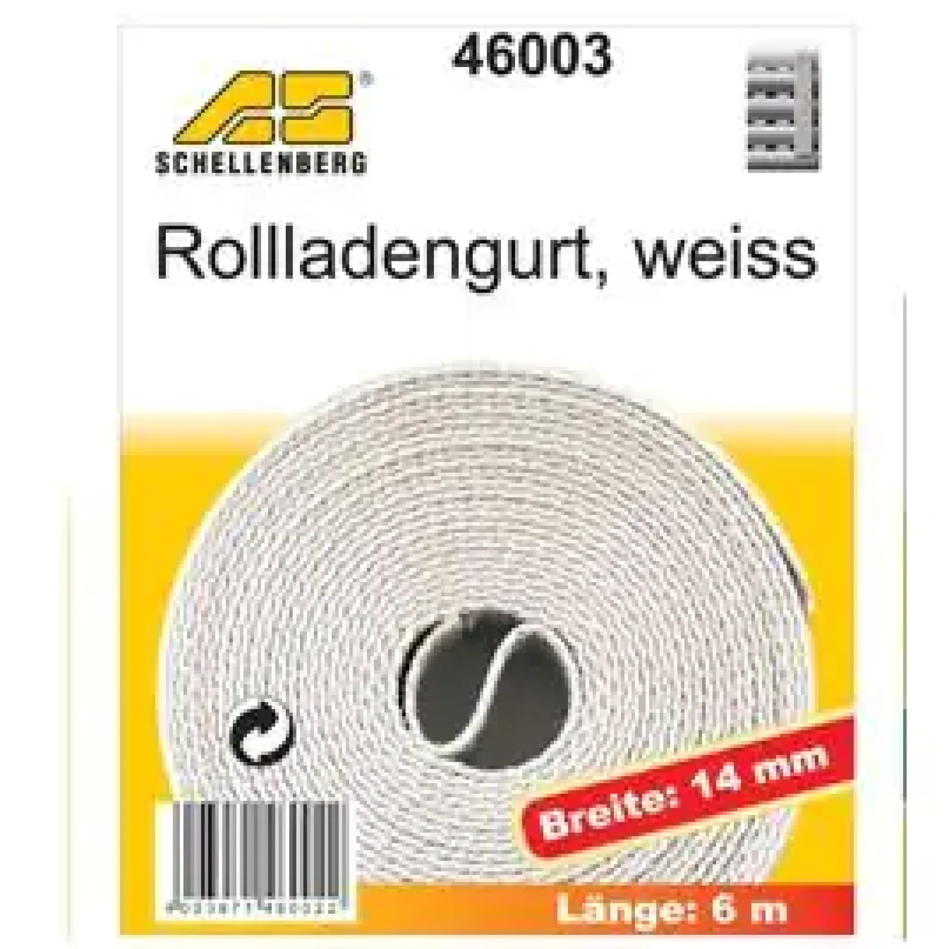 Schellenberg Rollladengurt weiß Breite 14 mm - Länge 6 m