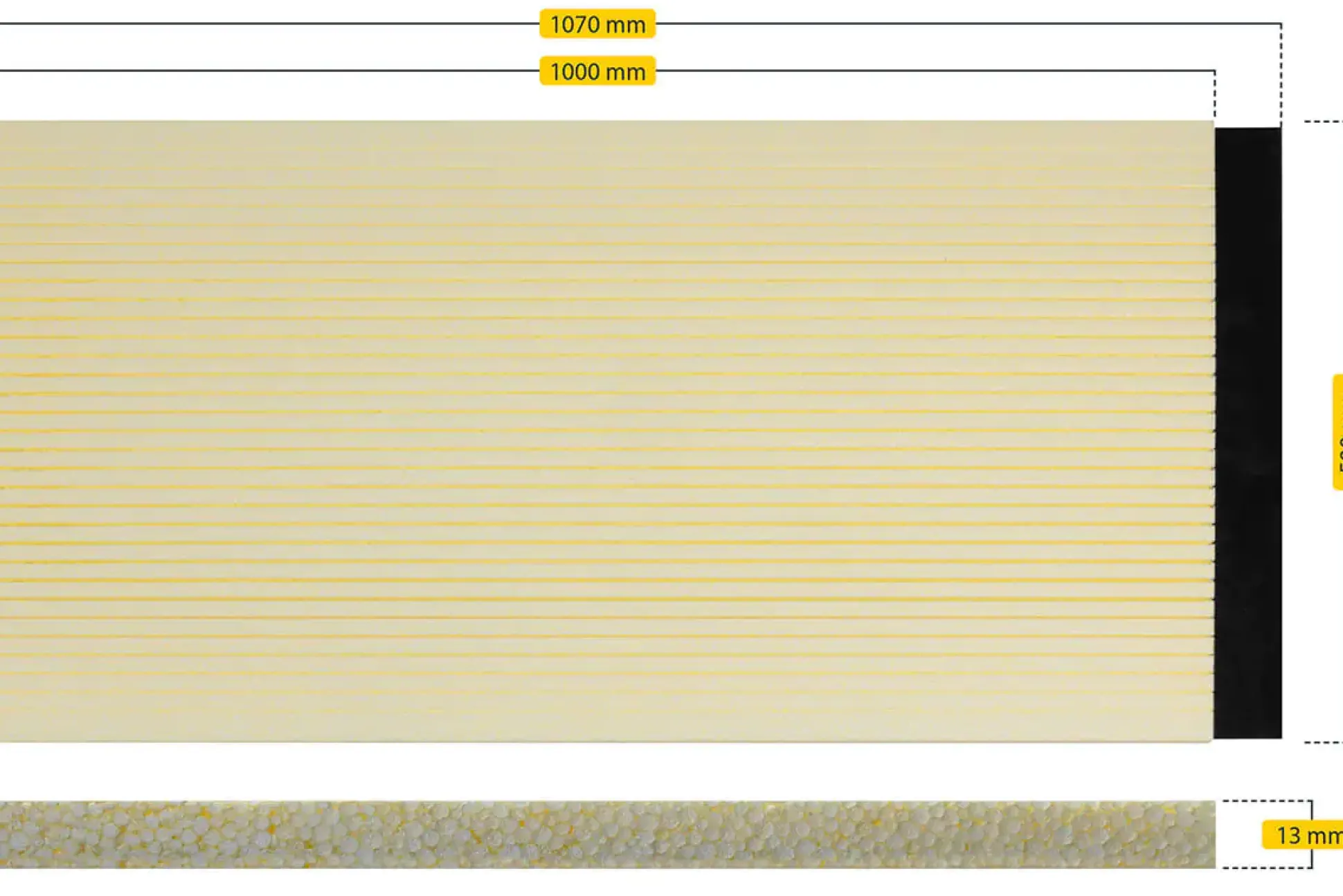 Schellenberg Rollladenkasten-Dämmung einteilig, 100 x 50 cm gelb