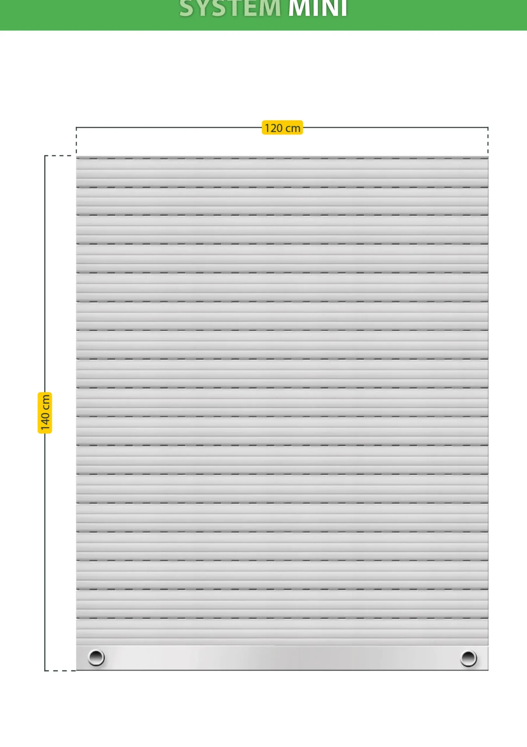 Schellenberg Rollladenpanzer komplett Set für System Mini 120 x 140 cm grau