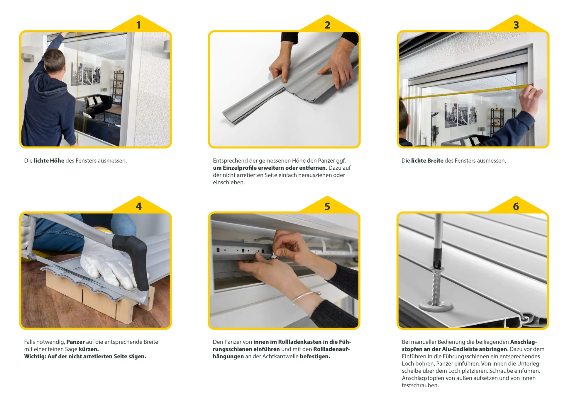 Schellenberg Rollladenpanzer komplett Set für System Mini 120 x 140 cm grau