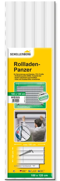 Schellenberg Rollladenpanzer Mini, weiß, 100 x 120 cm
