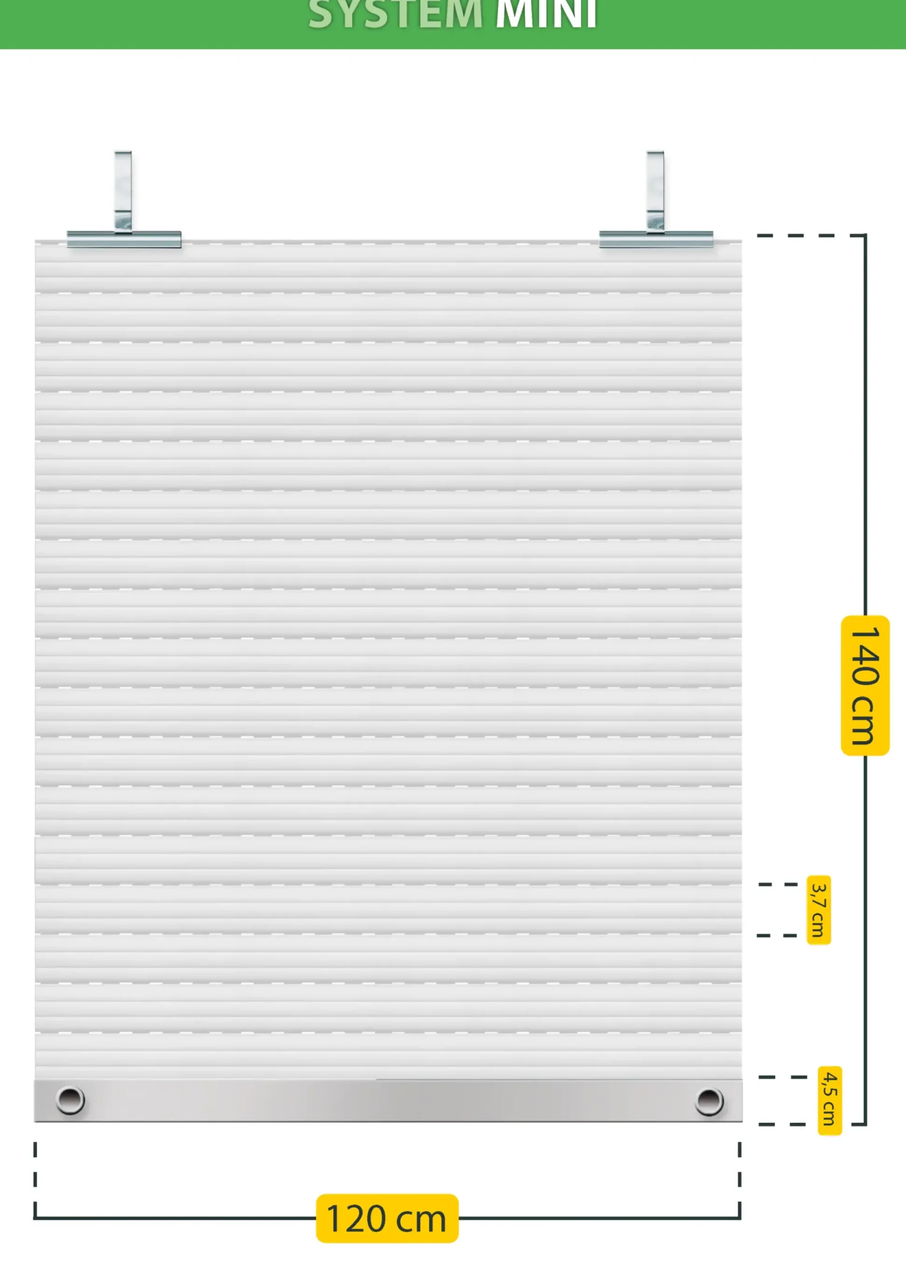 Schellenberg Rollladenpanzer Mini, weiß, 100 x 120 cm