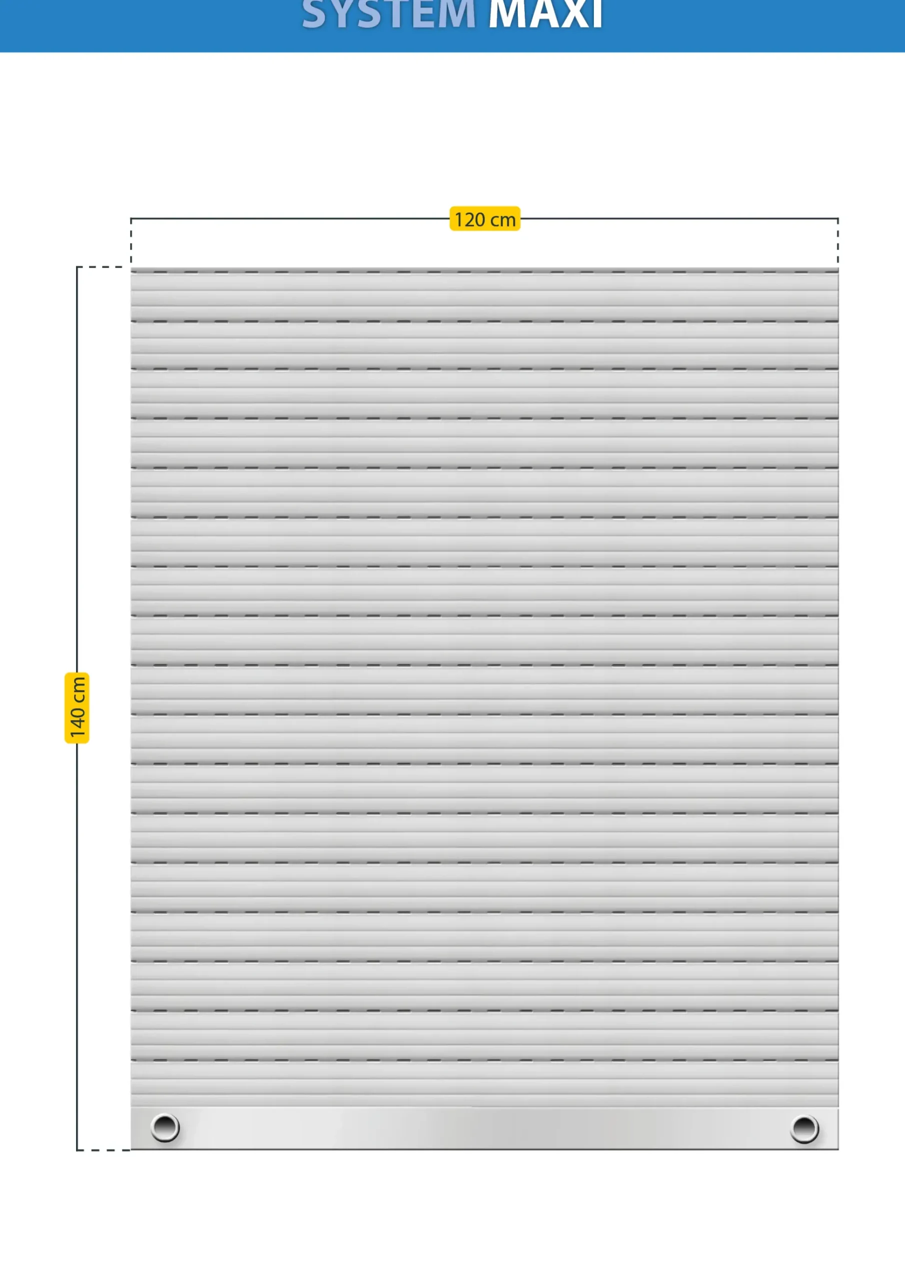 Schellenberg Rollladenpanzer PVC Maxi, 120 x 140 cm, grau