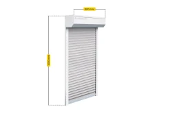 Schellenberg SB-Vorbau-Rollladen 80 x 100 cm,45° Kasten weiß