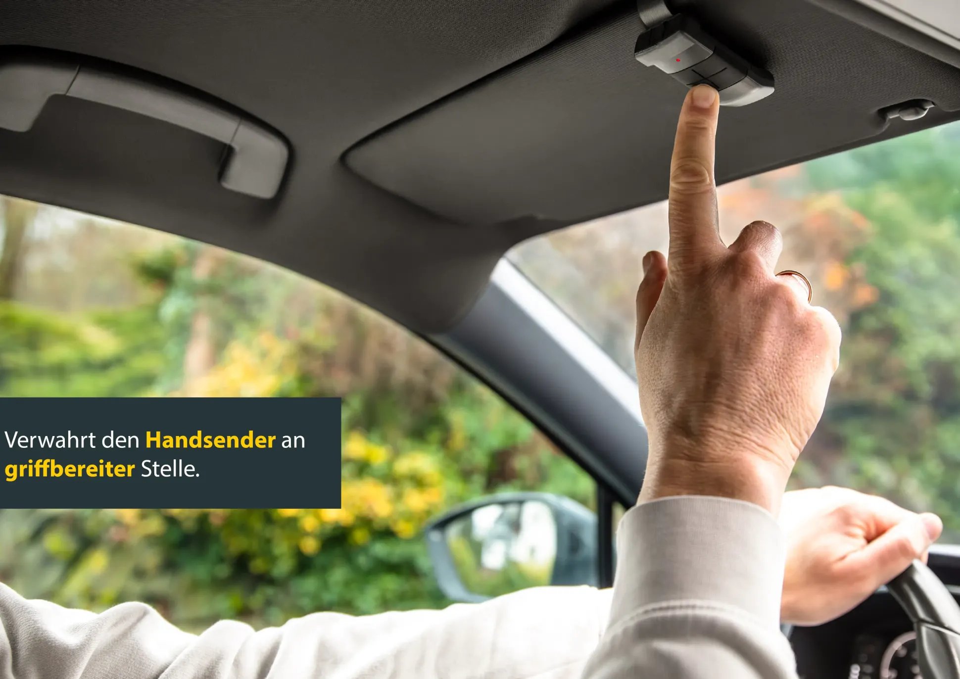 Schellenberg Sonnenblenden-Clip Powerlift für Torantrieb-Handsender