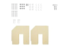 Schellenberg Vorbaurollladen-Set, 105 x 210 cm, 45°-Rollladenkasten, weiß/grau
