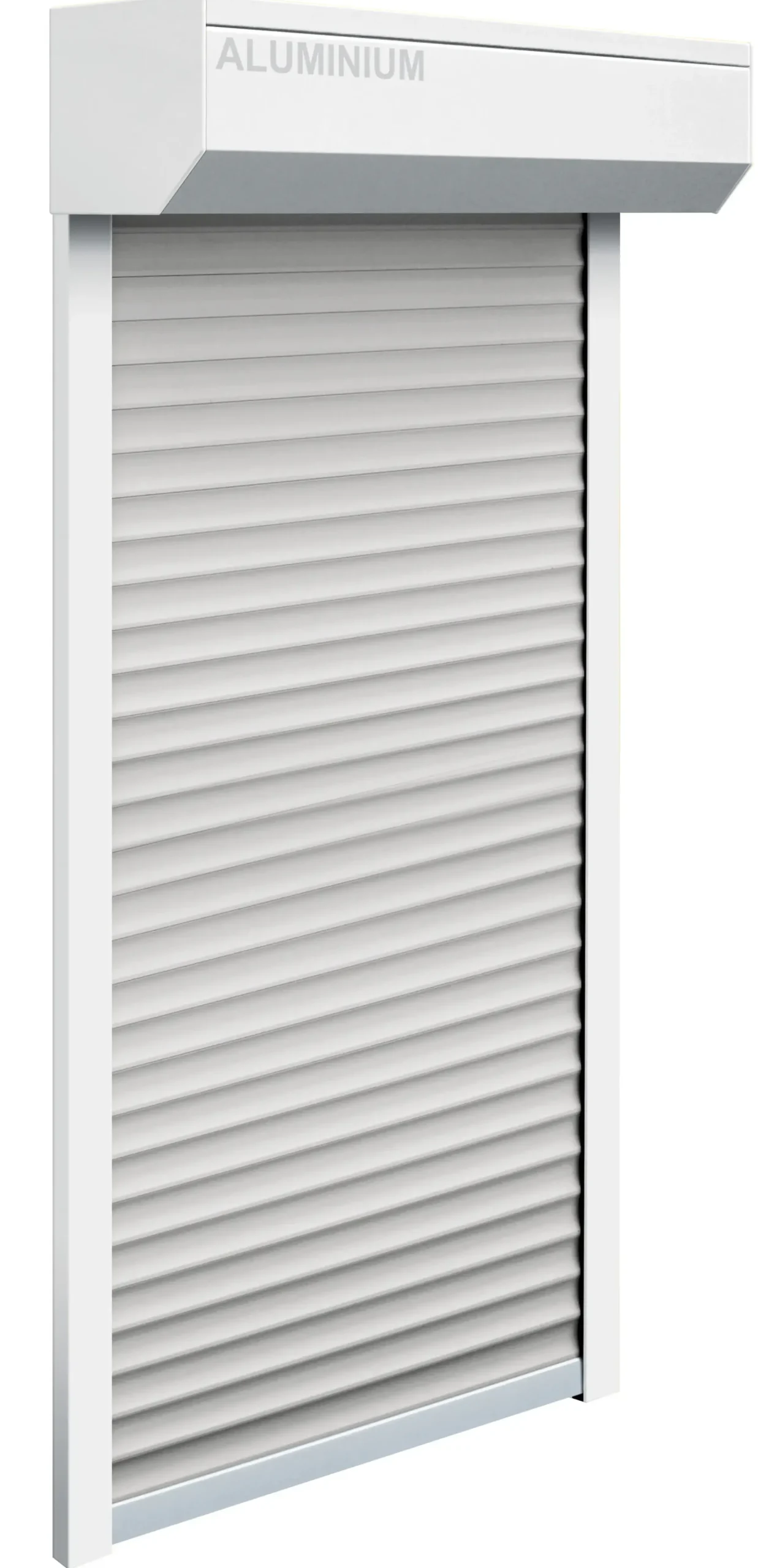 Schellenberg Vorbaurollladen-Set, 115 x 140 cm, 45°-Rollladenkasten, weiß/grau
