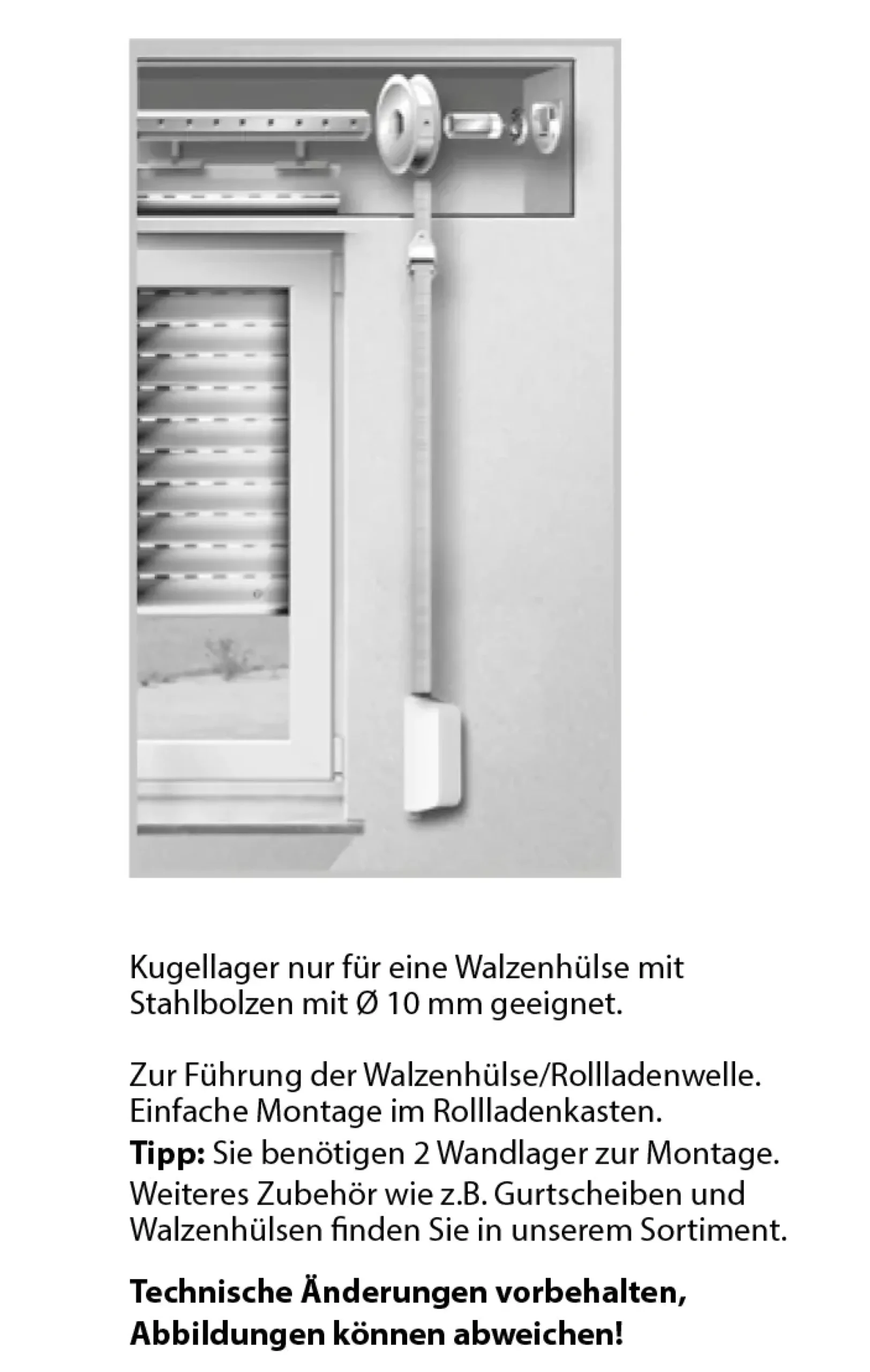 Schellenberg Wandlager Mini inkl. Lagerschale silber