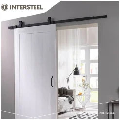 Schiebetürsystem 200 cm Basic Top, schwarz