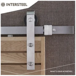 Schiebetürsystem 200 cm Basic, Edelstahl gebürstet