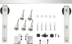 Schiebetürsystem 200 cm Basic, Edelstahl gebürstet
