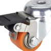 Schwerlast-Lenkrolle mit Radfeststeller Mini 35 x 25 mm Tragkr. 100 kg