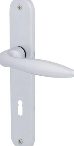 Südmetall Türgriff-Garnitur Langschild Alison BB Messing satiniert silber 225 x 40 mm