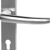 Südmetall Türgriff-Garnitur Langschild Barcelona PZ Edelstahl satiniert silber 235 x 40 mm