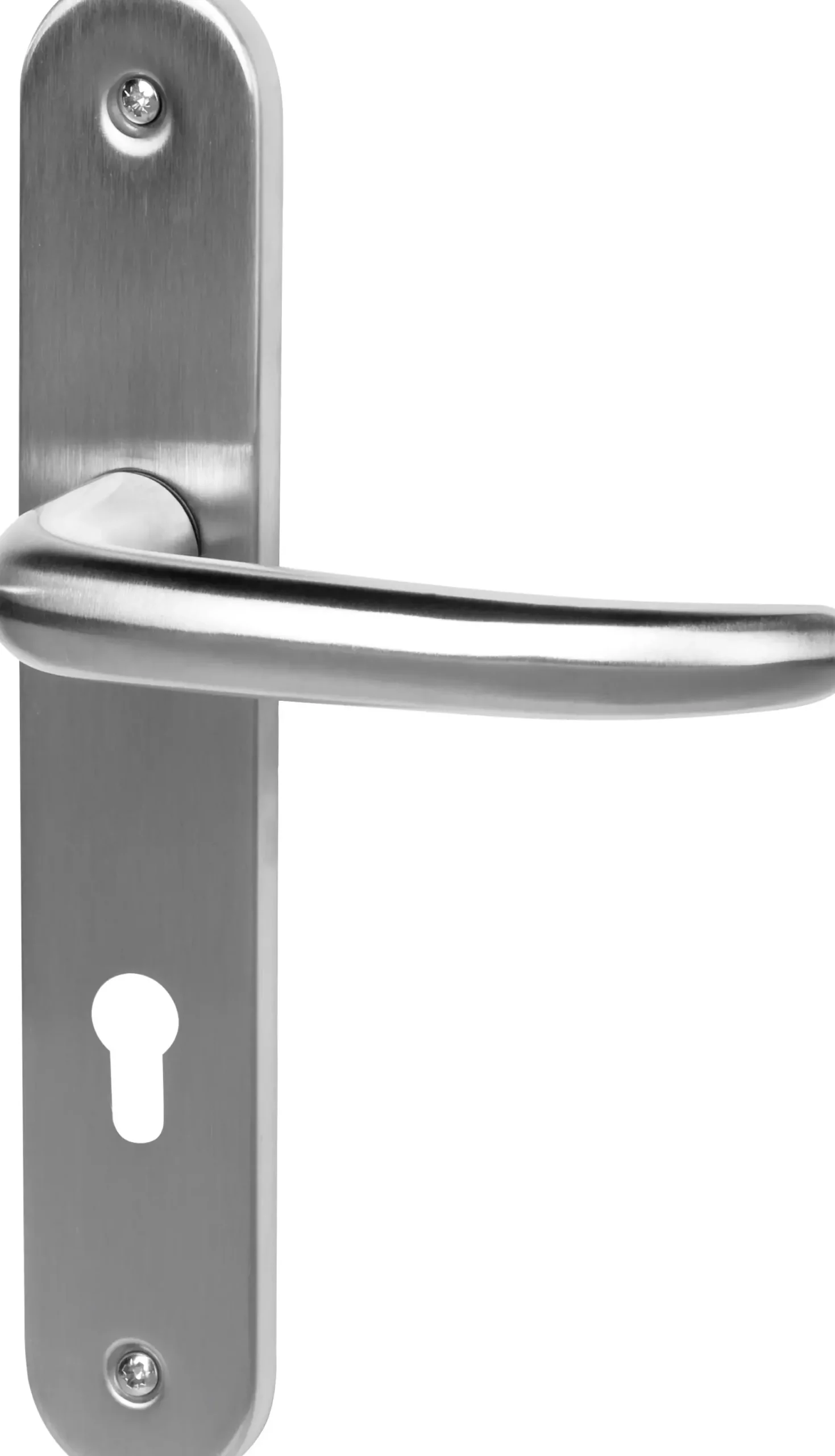 Südmetall Türgriff-Garnitur Langschild Barcelona PZ Edelstahl satiniert silber 235 x 40 mm