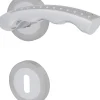 Südmetall Türgriff-Garnitur Rosette Gloria BB Messing satiniert chrom Ø 55 mm