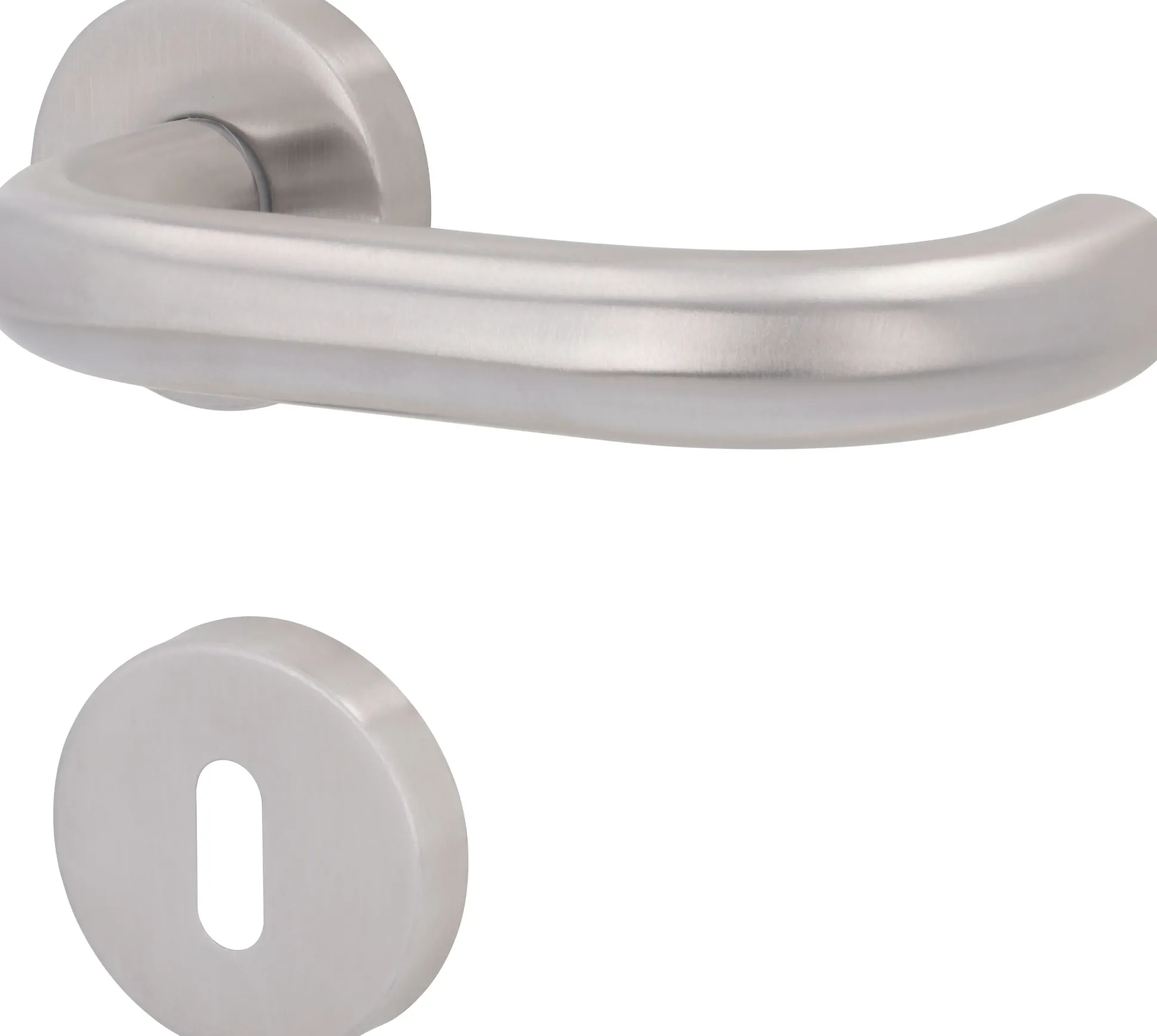 Südmetall Türgriff-Garnitur Rosette Fair IV BB Edelstahl satiniert silber Ø 52 mm