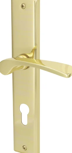 Südmetall Türgriff-Garnitur Langschild Nelson PZ Messing brüniert gold 237 x 45 mm
