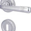 Südmetall Türgriff-Garnitur Rosette Sale BB Messing poliert silber Ø 50 mm