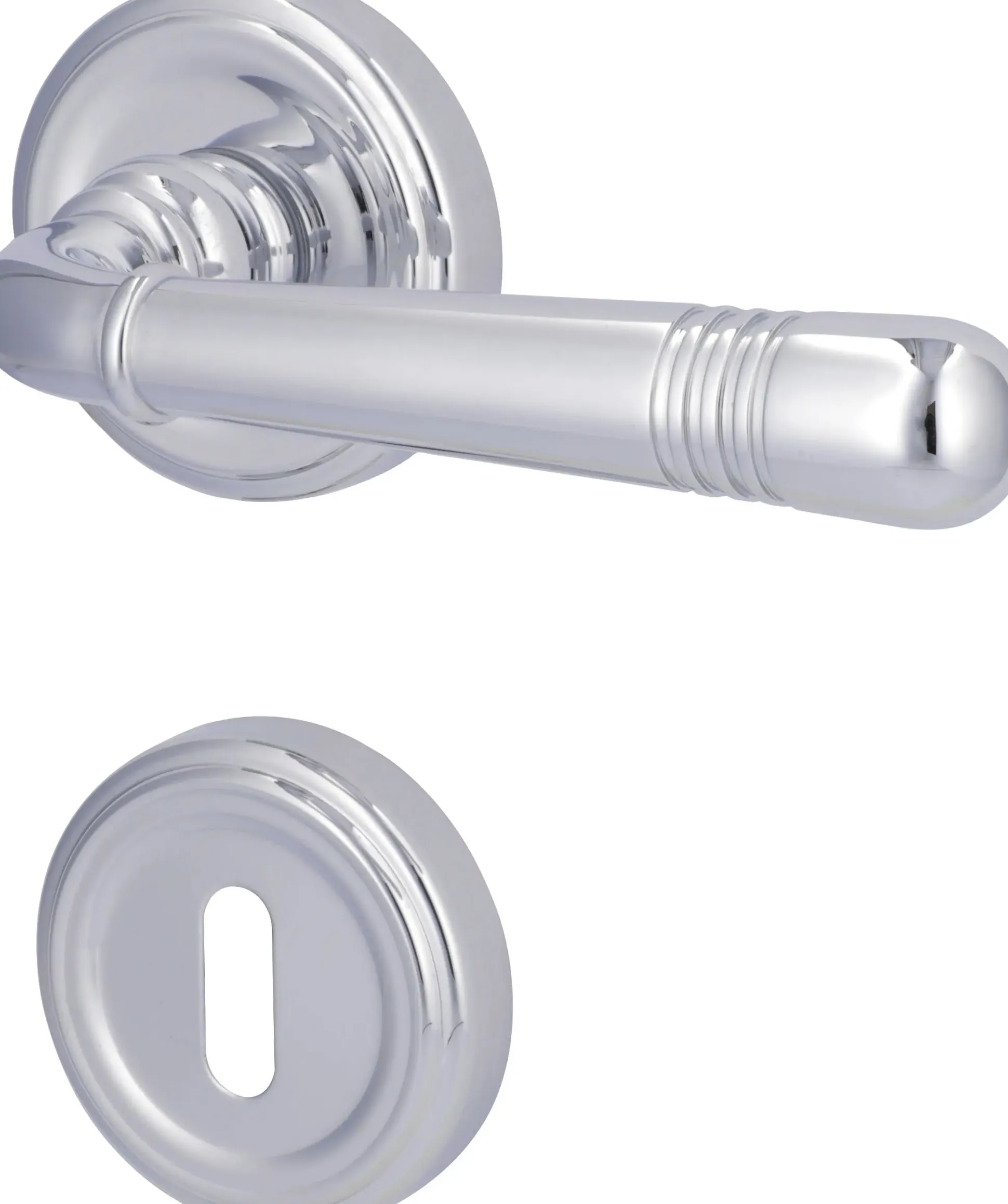 Südmetall Türgriff-Garnitur Rosette Sale BB Messing poliert silber Ø 50 mm
