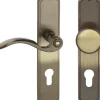 Südmetall Türgriff-Garnitur Langschild Rebeca PZ Messing brüniert bronze Drücker rechts 220 x 43 mm